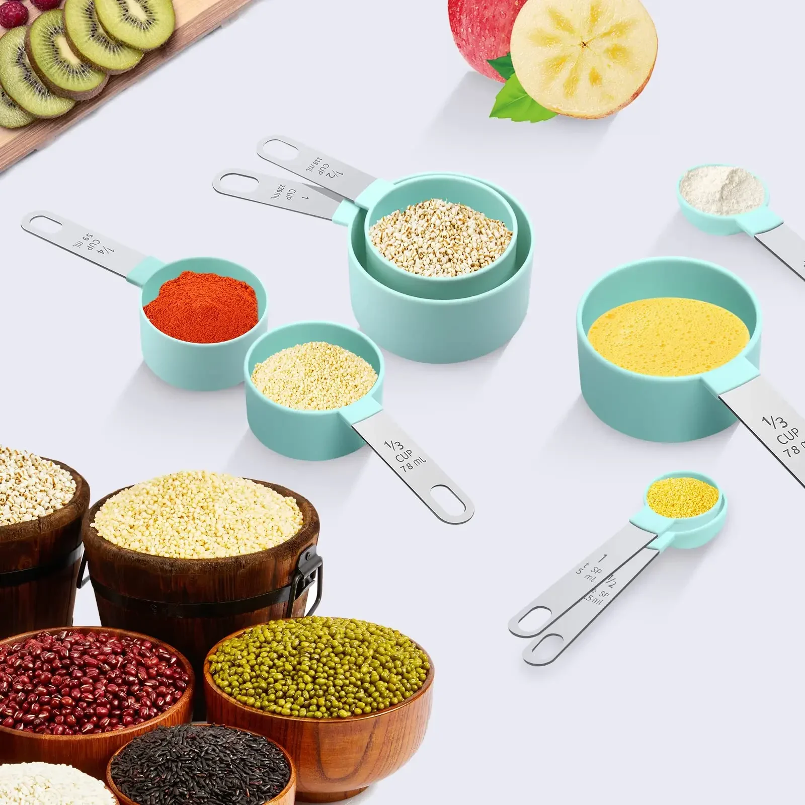 Measuring Spoon/Cup Teaspoon Multipurpose Spoon Cake Baking Flour Food Measuring Cup Home Kitchen Cooking Tools thumbnail 3