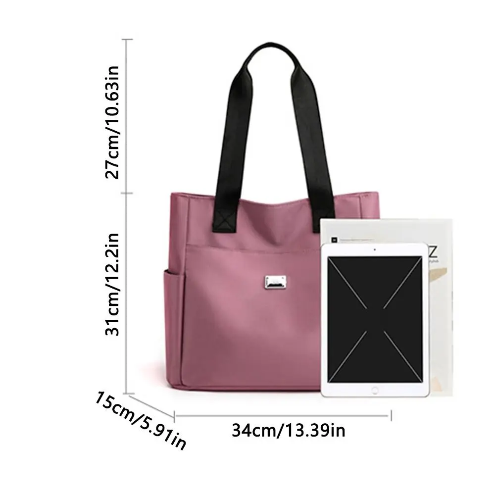 Waterproof Nylon Shoulder Bag Large Capacity Handbag Tote Bags For Work School And Travel Lightweight Practical thumbnail 6