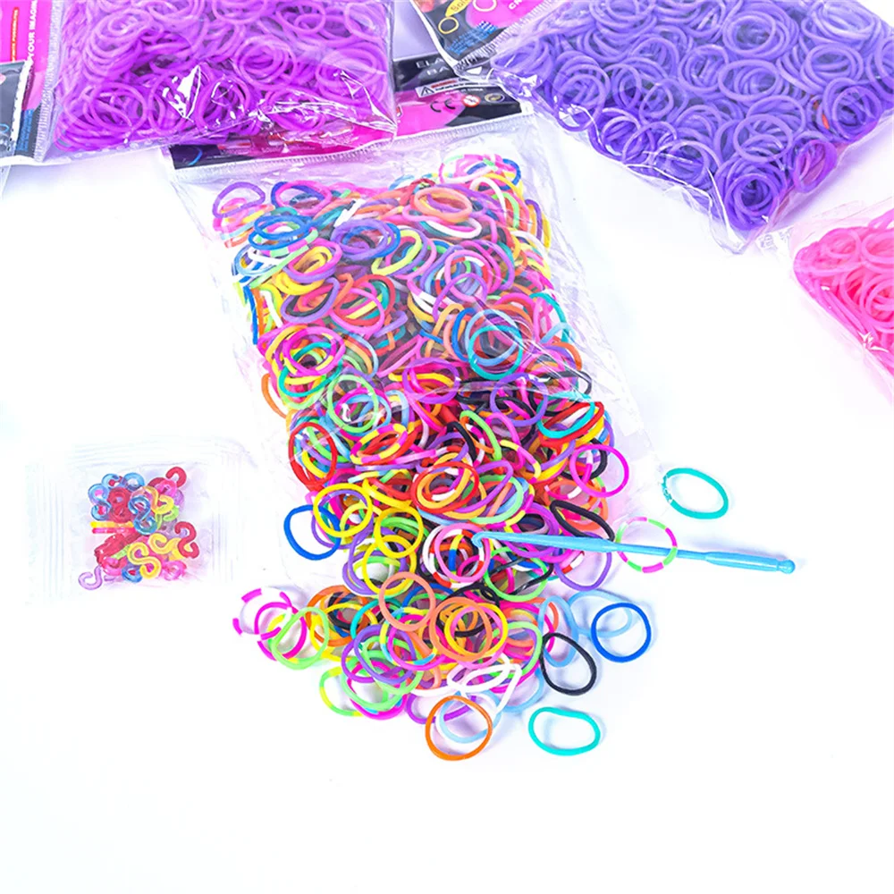 600pcs Elastic Colorful Rubber Loom Bands for Boy Girl Kids Weaving DIY Craft Gift Bracelet Jewelry Making Accessories Supplies thumbnail 3