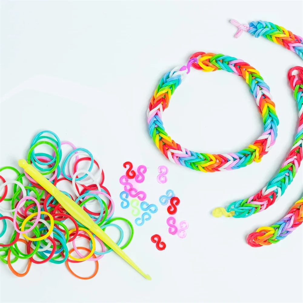 600pcs Elastic Colorful Rubber Loom Bands for Boy Girl Kids Weaving DIY Craft Gift Bracelet Jewelry Making Accessories Supplies thumbnail 5