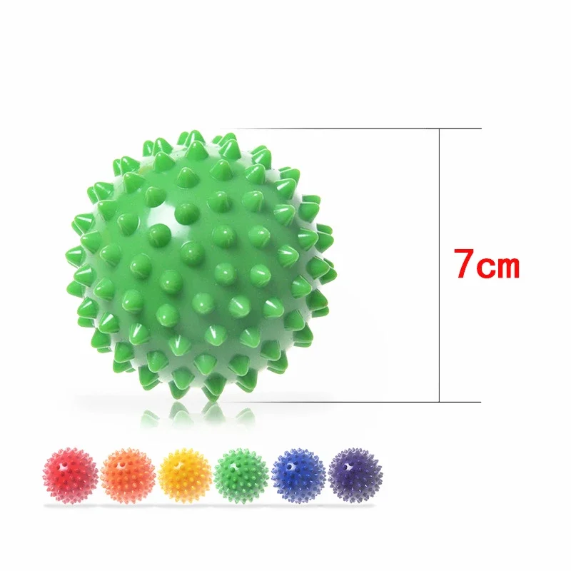 7cm Fitness Physiotherapy PVC Ball Hard Spiked Massage Ball Relieve Plantar Fasciitis Portable Equipment Body Building Sports thumbnail 2