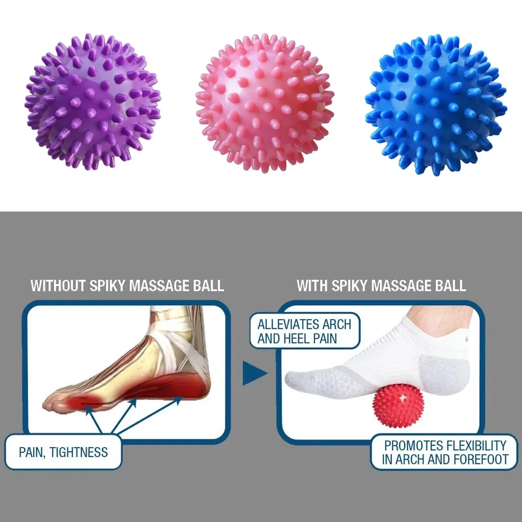 7cm Fitness Physiotherapy PVC Ball Hard Spiked Massage Ball Relieve Plantar Fasciitis Portable Equipment Body Building Sports thumbnail 3