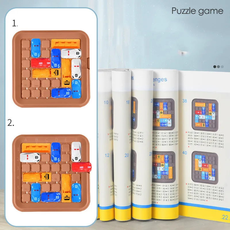Montessori Strategy Games Moving Car Out Of Warehouse Racing Breakout Puzzle Intellectual Development Kids Thinking Training Toy thumbnail 5
