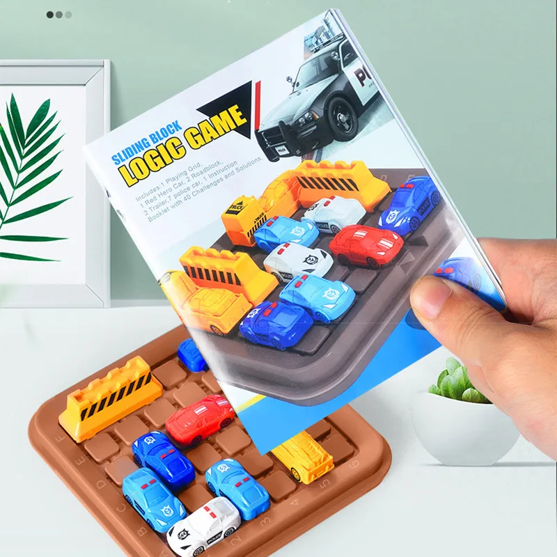 Montessori Strategy Games Moving Car Out Of Warehouse Racing Breakout Puzzle Intellectual Development Kids Thinking Training Toy thumbnail 4