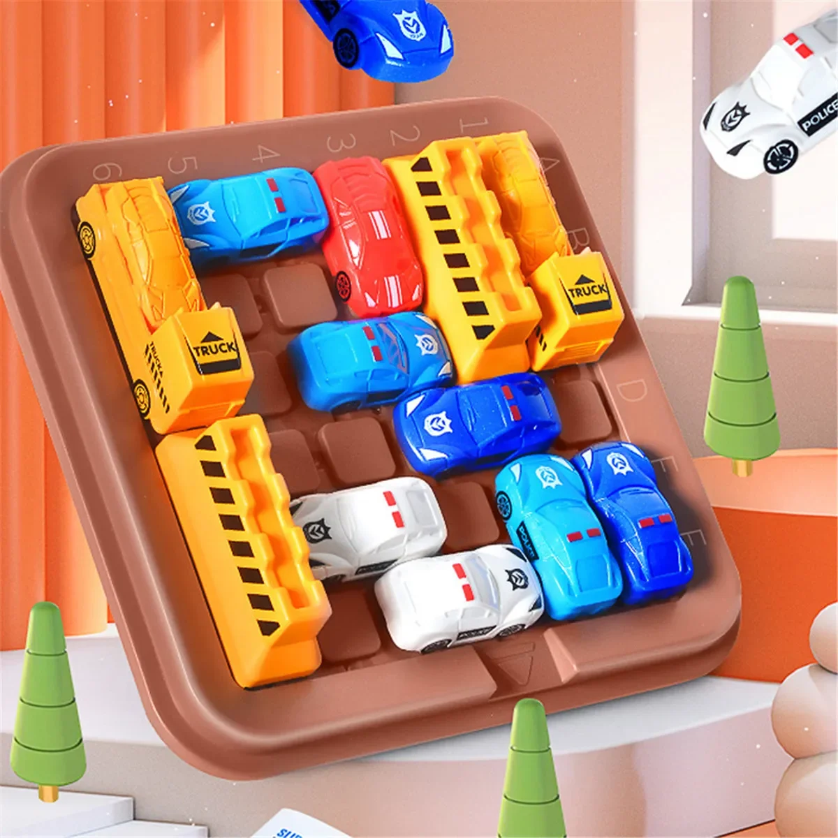 Montessori Strategy Games Moving Car Out Of Warehouse Racing Breakout Puzzle Intellectual Development Kids Thinking Training Toy thumbnail 2