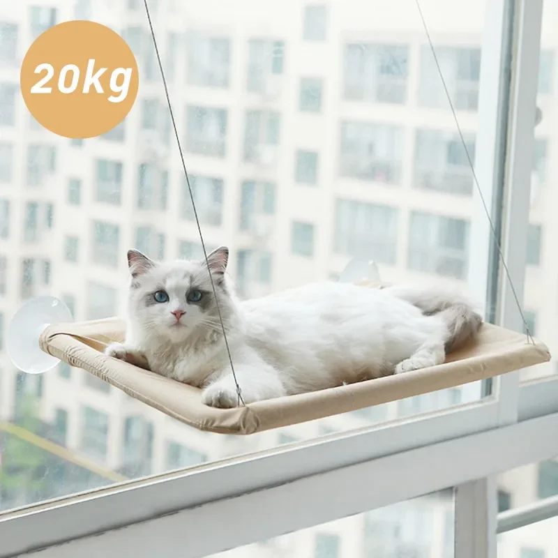 20KG Pet Cat Hammock Hanging Cat Bed Bearing Comfortable Cat Sunny Window Seat Mount Kitten Climbing Frame Pet Accessories thumbnail 2