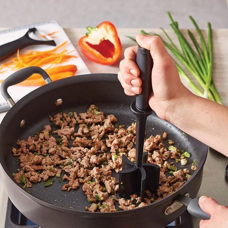 Upgrade Meat Chopper, Heat Resistant Meat Masher for Hamburger Meat, Ground Meat Chopper, Potato Masher Tool thumbnail 5