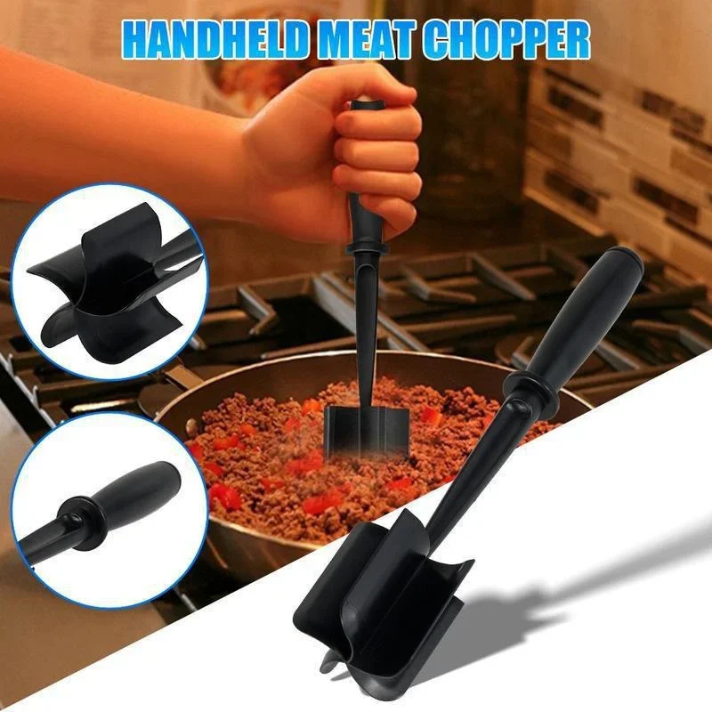 Upgrade Meat Chopper, Heat Resistant Meat Masher for Hamburger Meat, Ground Meat Chopper, Potato Masher Tool thumbnail 3