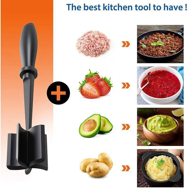 Upgrade Meat Chopper, Heat Resistant Meat Masher for Hamburger Meat, Ground Meat Chopper, Potato Masher Tool thumbnail 6