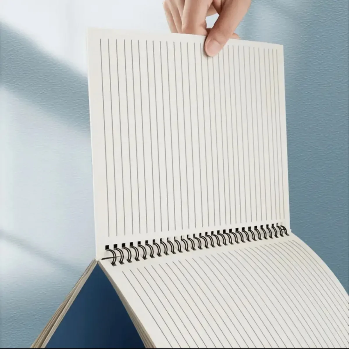 A5, 1 Set Of 4, 40 Sheets Each, Simple Blue, Coil Notebook, Primary School Students, College Students, For Office, Notepad thumbnail 5