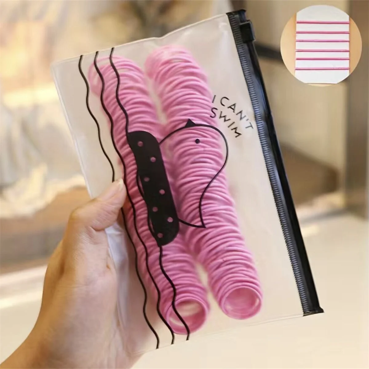 50/100/200/300pcs Cute Hair Ties For Kids & Girls - Colorful Elastic Polyester Hair Ties, Ideal choice for Gifts thumbnail 4