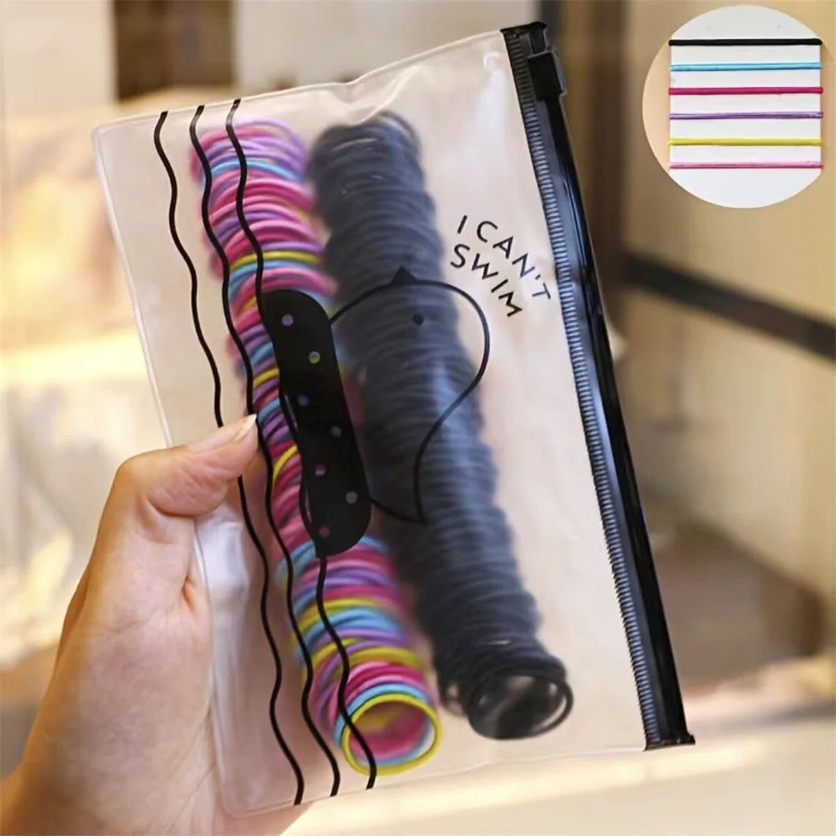 50/100/200/300pcs Cute Hair Ties For Kids & Girls - Colorful Elastic Polyester Hair Ties, Ideal choice for Gifts thumbnail 6