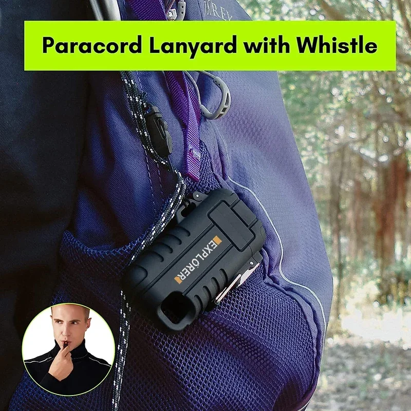 Waterproof Double Arc Lighter Rechargeable Windproof Plasma Lighter Outdoor Camping Flameless Smoking Accessories thumbnail 6