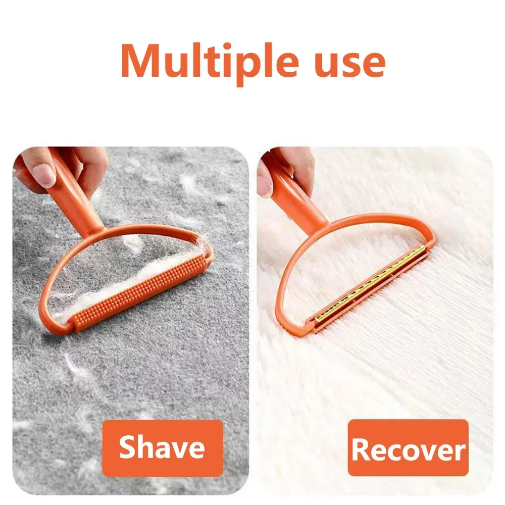 1-50Pcs Clothes Hair Scraper Pet Manual Lint Removal Coat Clothes Double Sided Hair Removal Shaver Brush Tool for Carpet Wool thumbnail 2
