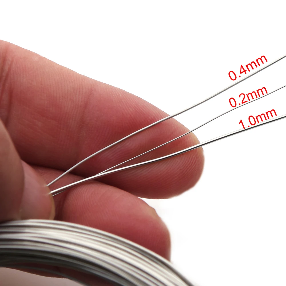 10Meters 0.2-2mm 304 Stainless Steel Soft Wire Single Wire Necklace Beading Wire DIY Craft Jewelry Making Finding Accessoires thumbnail 3
