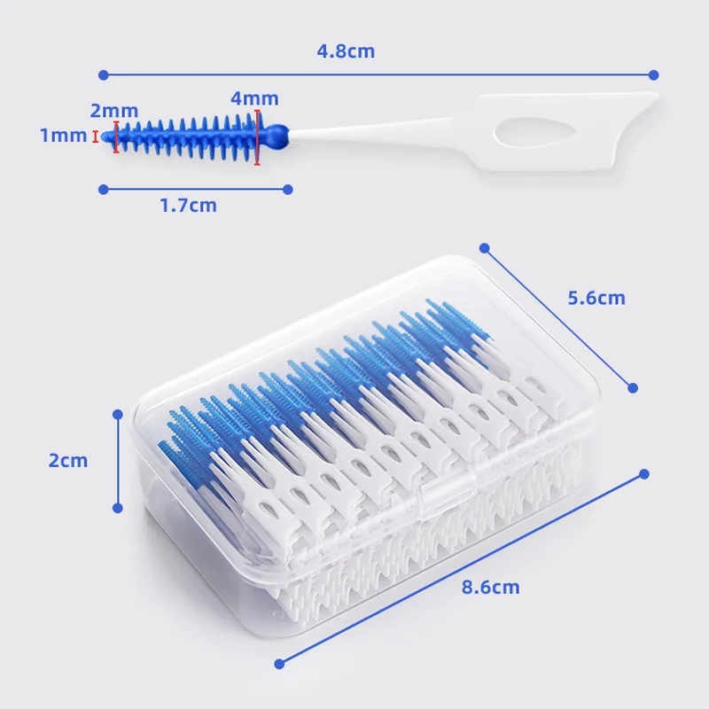 150/200pcs Interdental Silicone Brushes Dental Toothpicks Brush Between Teeth Silicone Toothpicks With Thread Oral Cleaning Tool thumbnail 4