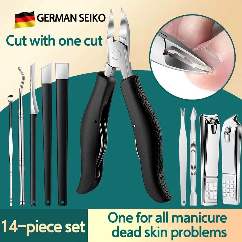 Nail Clipper Set for Paronychia Home Pedicure Tool Portable MEN'S High-grade Manicure Knife Dead Skin Scissors thumbnail 2