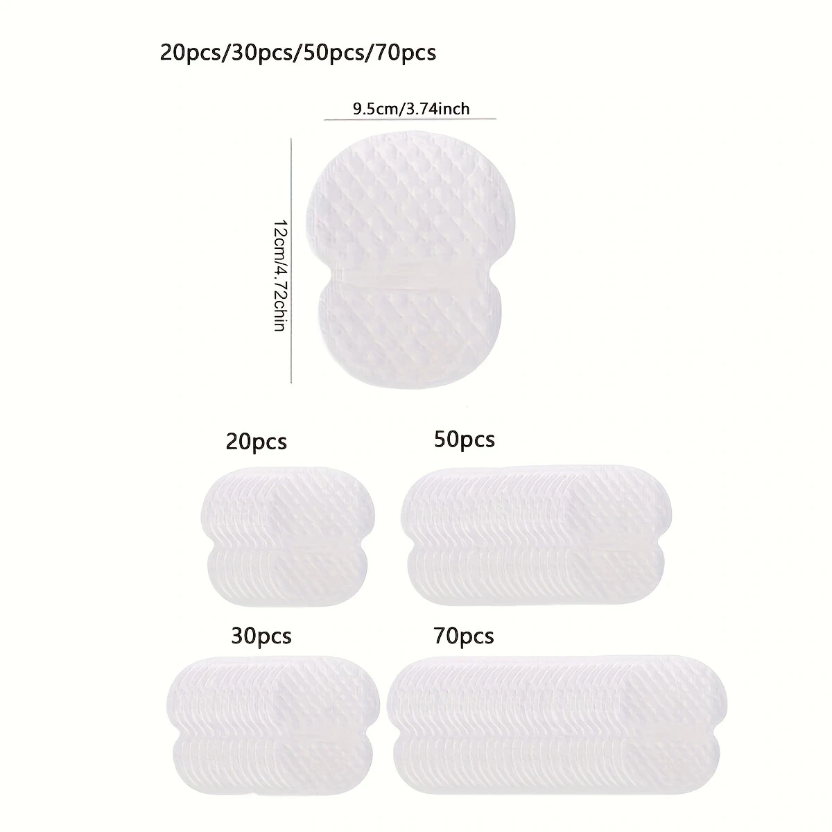 20pcs/30pcs/50pcs/70pcs-Invisible Anti-sweat Stickers for Men and Women T Shirt One-time Underarm Sweat-absorbing Stickers thumbnail 4