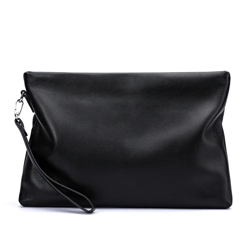 SENOFAN 2025 Clutches Bag Men Envelope Bag Handbag Genuine Leather Sheepskin Wallet Pouch Male Clutch Business Phone Bag Male thumbnail 6
