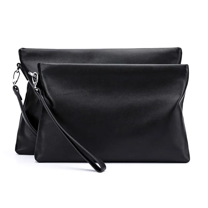 SENOFAN 2025 Clutches Bag Men Envelope Bag Handbag Genuine Leather Sheepskin Wallet Pouch Male Clutch Business Phone Bag Male thumbnail 5