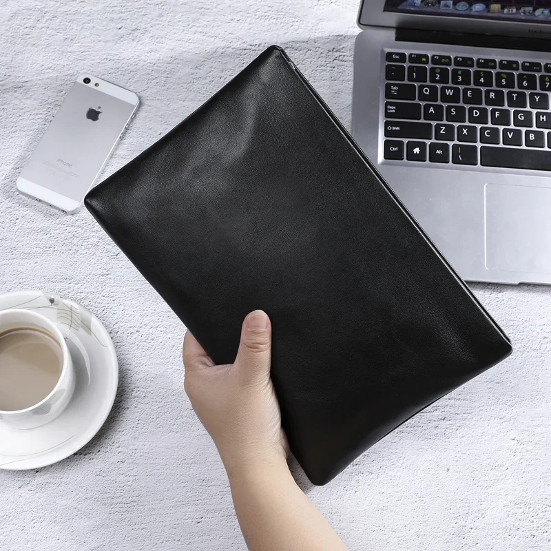 SENOFAN 2025 Clutches Bag Men Envelope Bag Handbag Genuine Leather Sheepskin Wallet Pouch Male Clutch Business Phone Bag Male thumbnail 3