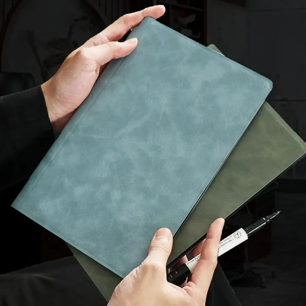 1 Pcs Reusable Whiteboard Notebook Set With Whiteboard Pen Erasing Cloth Leather Memo Pad Weekly Planner Portable Stylish Office thumbnail 2
