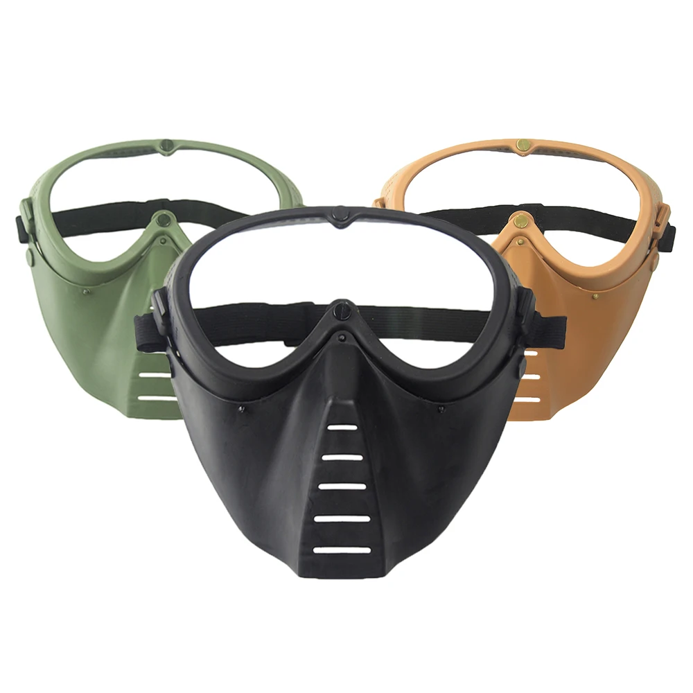 Airsoft Paintball Mask Steel Mesh/Lens Protective Bee Fly Mask Hunting Tactical Protective CS Halloween Party Cycling Face Mask