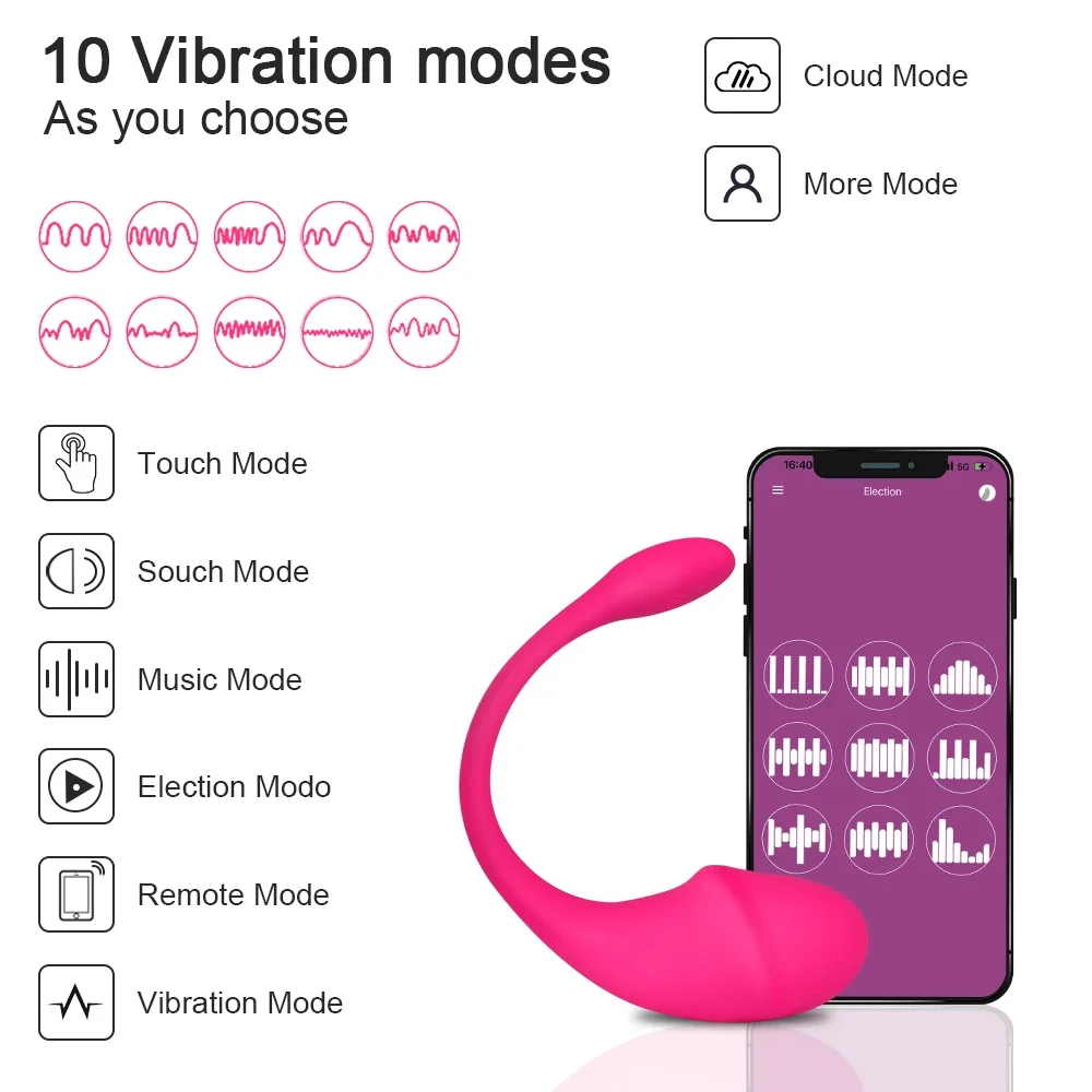 Wireless Bluetooth G Spot Vibrator for Women APP Remote Control Wear Vibrating Egg G Spot Clitoral Stimulator Sex Toys for Adult thumbnail 4