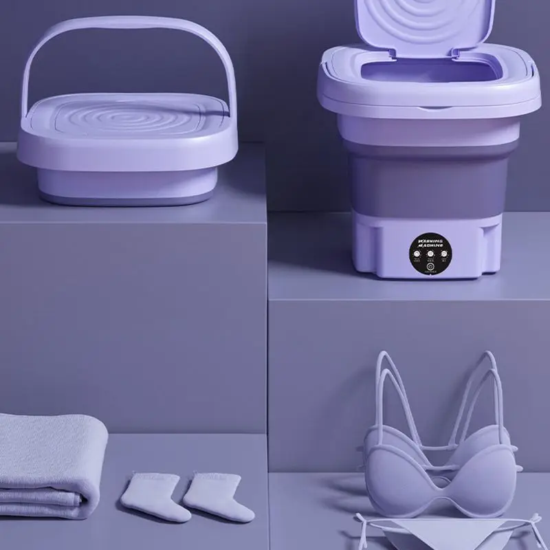 13L Home Use Folding Washing Machine Mini Washer Student Dormitory Underwear Socks Cleaning Machine Portable Laundry Bucket thumbnail 4