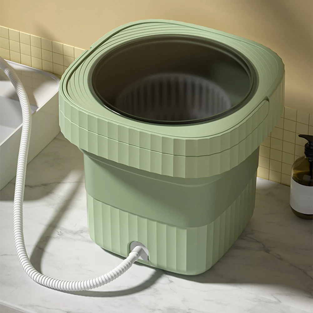 9L Mini Foldable Washing Machine Portable Underwear Sock Washer With Spin Dryer For Baby Clothes Family Travel Folding Students thumbnail 4