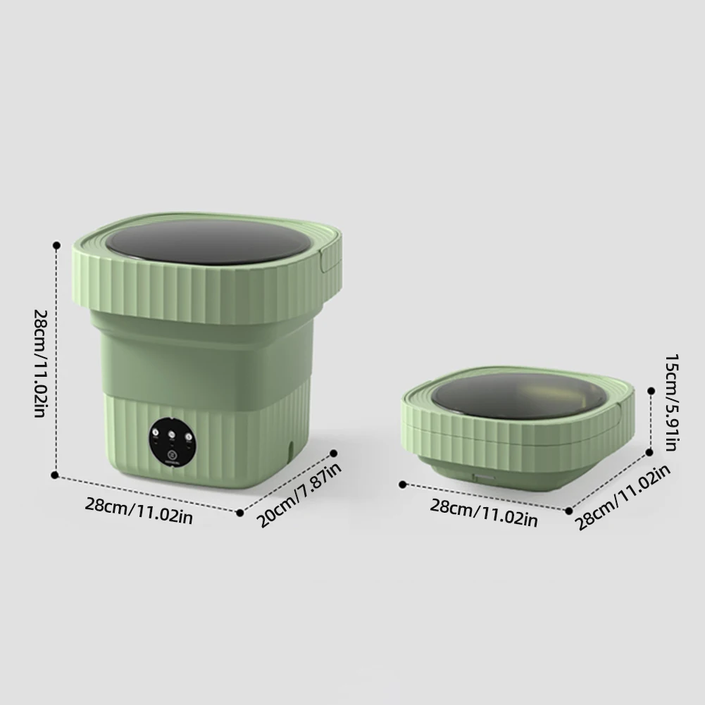 9L Mini Foldable Washing Machine Portable Underwear Sock Washer With Spin Dryer For Baby Clothes Family Travel Folding Students thumbnail 6