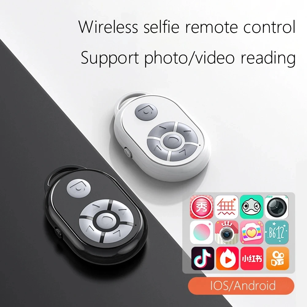 Bluetooth Remote for iPhone Xiaomi IOS Android Phone Universal Mini Remote Control Selfie Stick Bluetooth Camera Controller thumbnail 2