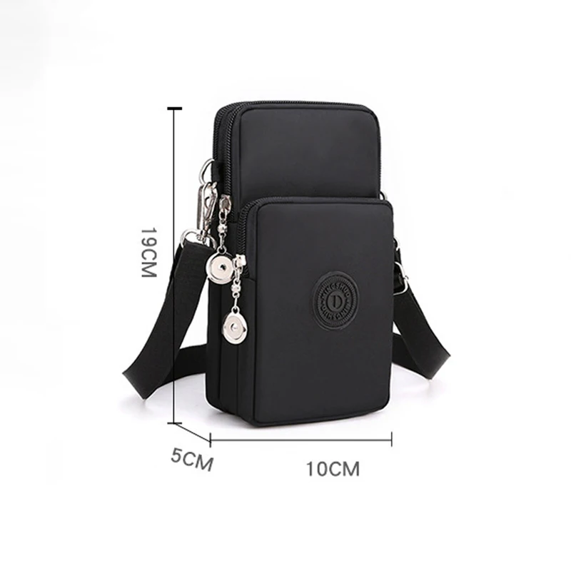 New Women Mobile Phone Bag Nylon Cell Phone Bag Coin Purse Strap Shoulder Bag Small Crossbody Bags for Women Wallet Travel Purse thumbnail 6