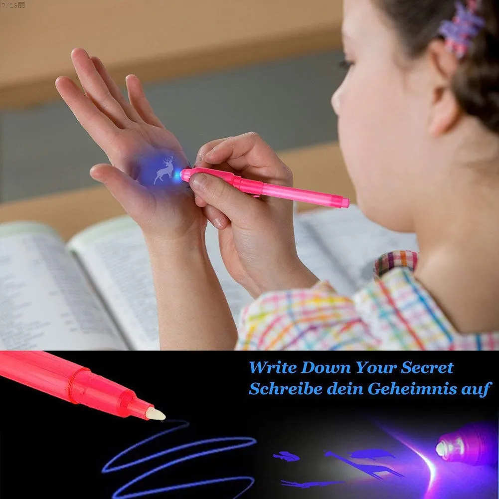 Glowing Light Pen 2-in 1 UV Invisible Ink Multi-function Highlighter Creative Children's School Office Stationery Supplies thumbnail 5