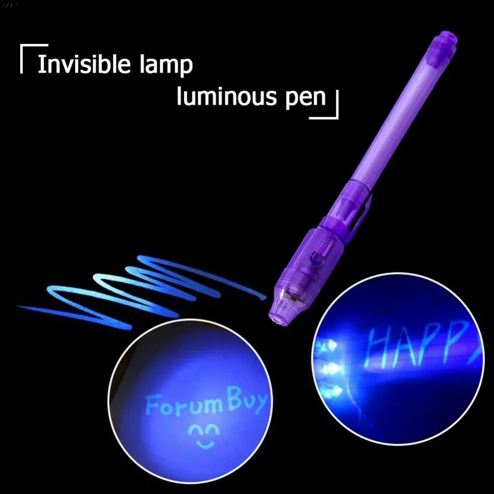Glowing Light Pen 2-in 1 UV Invisible Ink Multi-function Highlighter Creative Children's School Office Stationery Supplies thumbnail 4