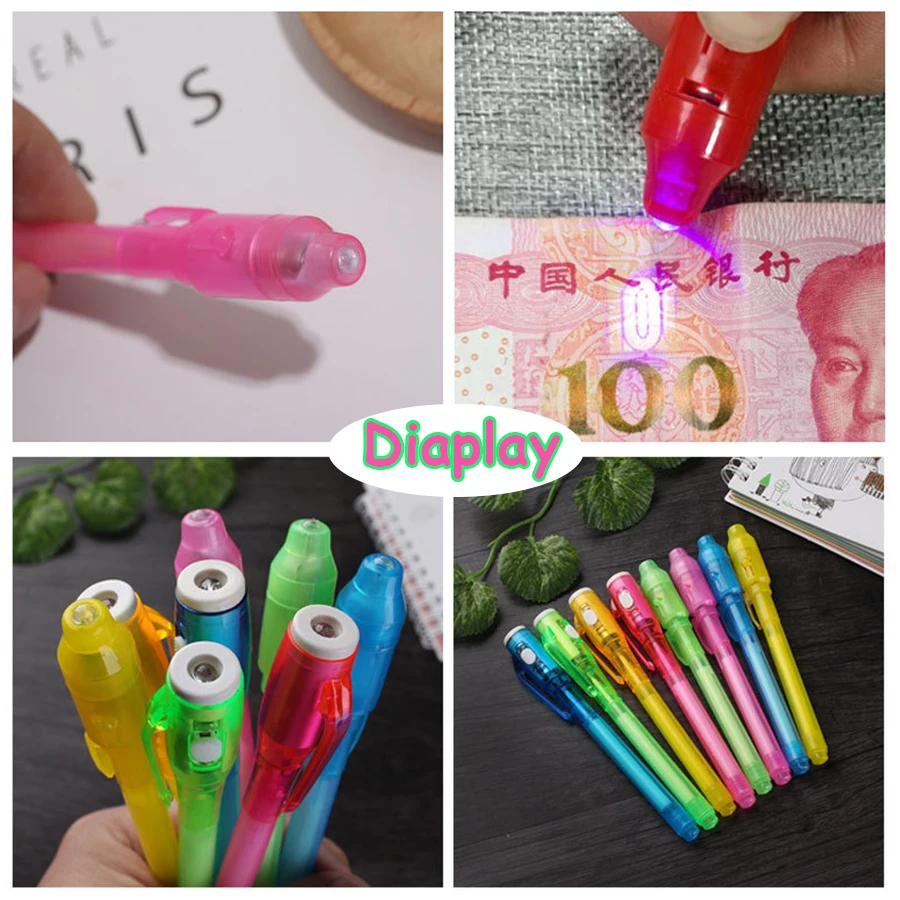 Glowing Light Pen 2-in 1 UV Invisible Ink Multi-function Highlighter Creative Children's School Office Stationery Supplies thumbnail 6