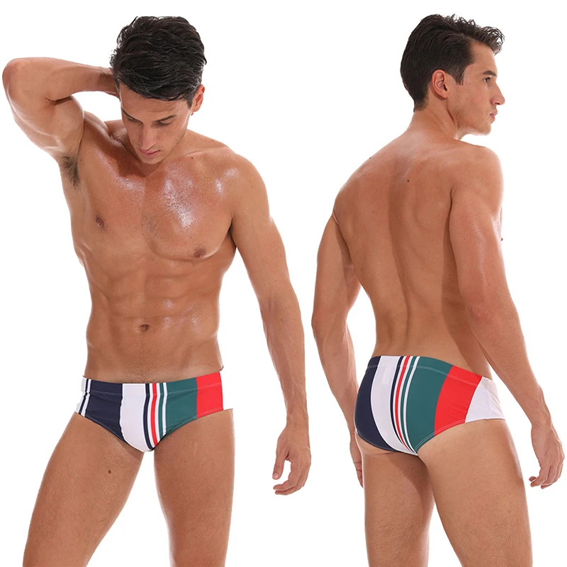 Datifer 2026 Summer Mens Shorts Polyester Sexy Low Waist Swim Briefs Removerable Pad Traje De Baño Hombre Underpants Swimwear thumbnail 2