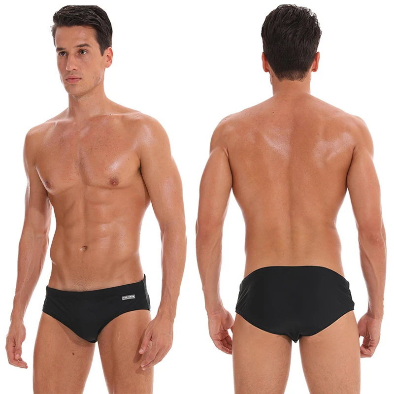 Datifer 2026 Summer Mens Shorts Polyester Sexy Low Waist Swim Briefs Removerable Pad Traje De Baño Hombre Underpants Swimwear thumbnail 4