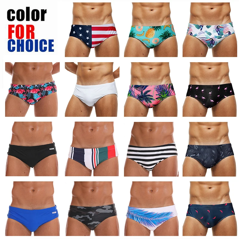 Datifer 2026 Summer Mens Shorts Polyester Sexy Low Waist Swim Briefs Removerable Pad Traje De Baño Hombre Underpants Swimwear thumbnail 5