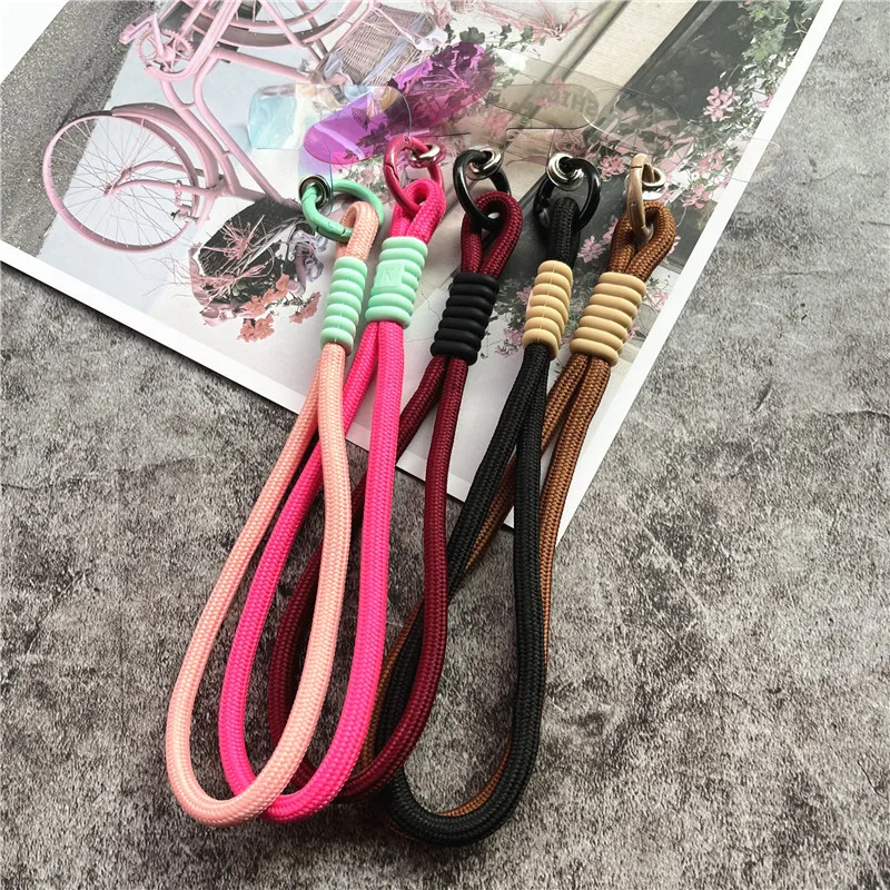 Cellphone Strap Candy Color Rope for Cards Metal Keyring Wrist Lanyard Keychain Portable Cellular Pendant Premium Hand Strap thumbnail 2