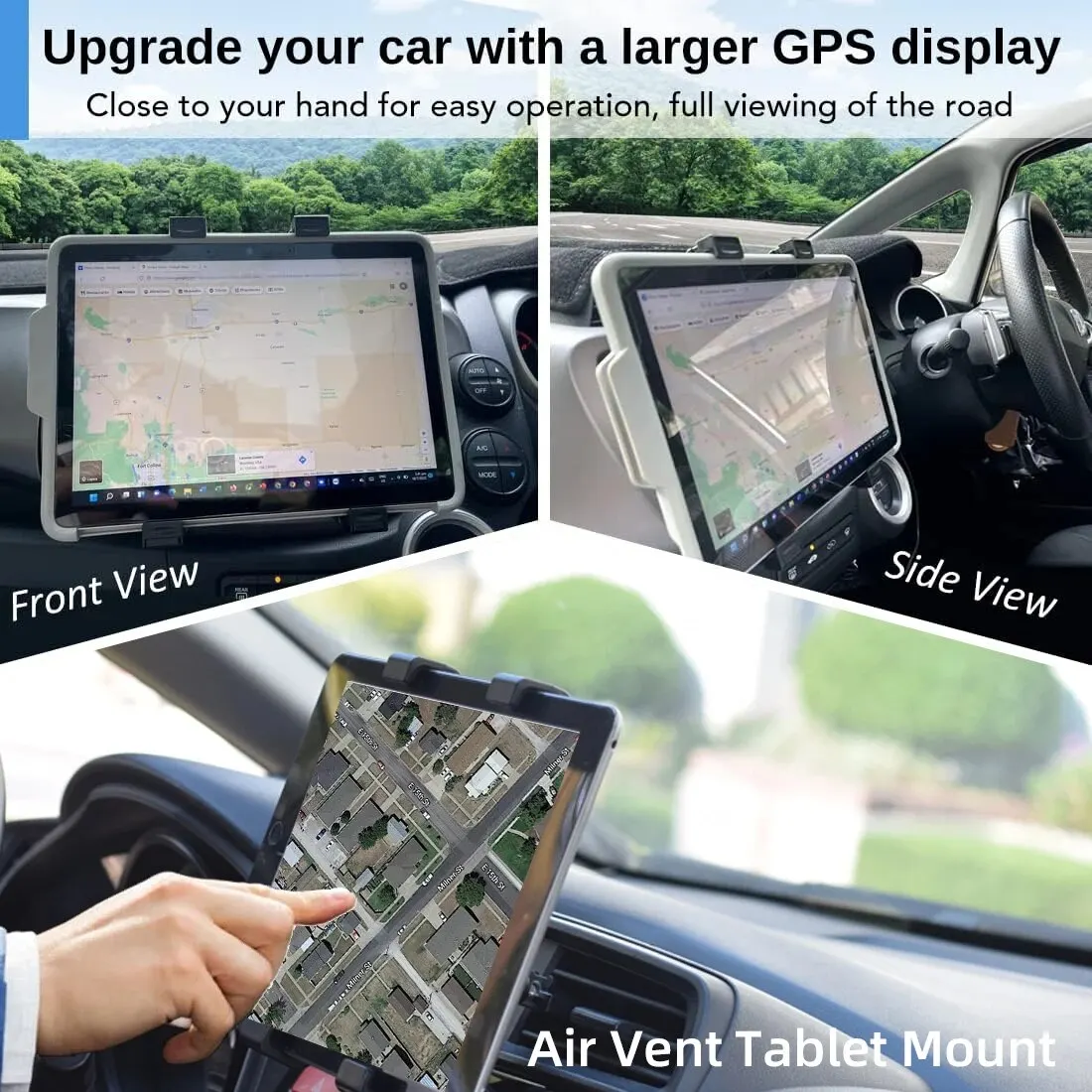 Car Air Vent Tablet Holder Car Mount Universal Tablet Stand Car Mount Compatible with 7" - 12" Tablets iPad Pro Mini Air 2 thumbnail 6