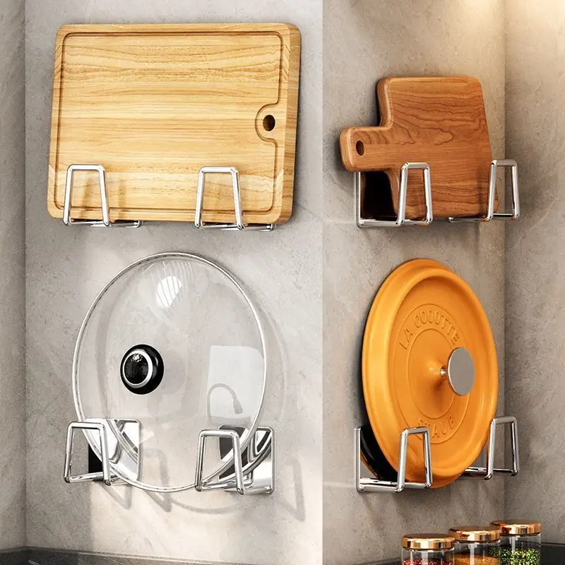 Kitchen Sponge Drainage Rack Stainless Steel Pot Lid Cutting Board Storage Rack Multifunctional Storage Rack Holder KitchenTools thumbnail 2
