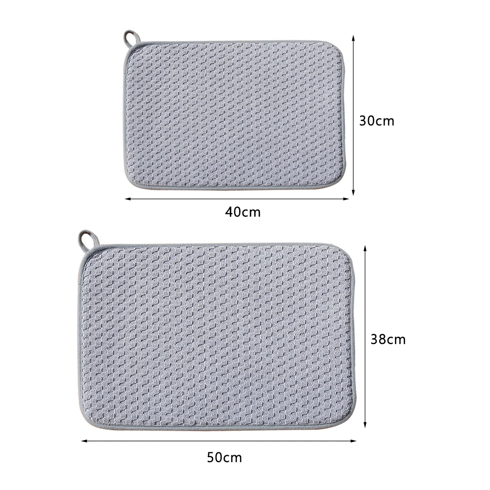 Microfiber Dish Drying Mat Absorbent Dishes Drainer Quick-Drying Insulation Pads Non Slip Tableware Table Placemat For Kitchen thumbnail 6