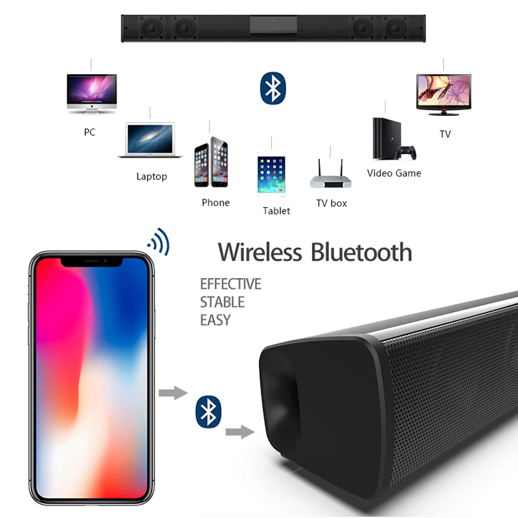 Home Theater Sound System Bluetooth Speaker Computer Speakers For TV Soundbar Box Subwoofer Radio Music Center Boom Box Column thumbnail 4