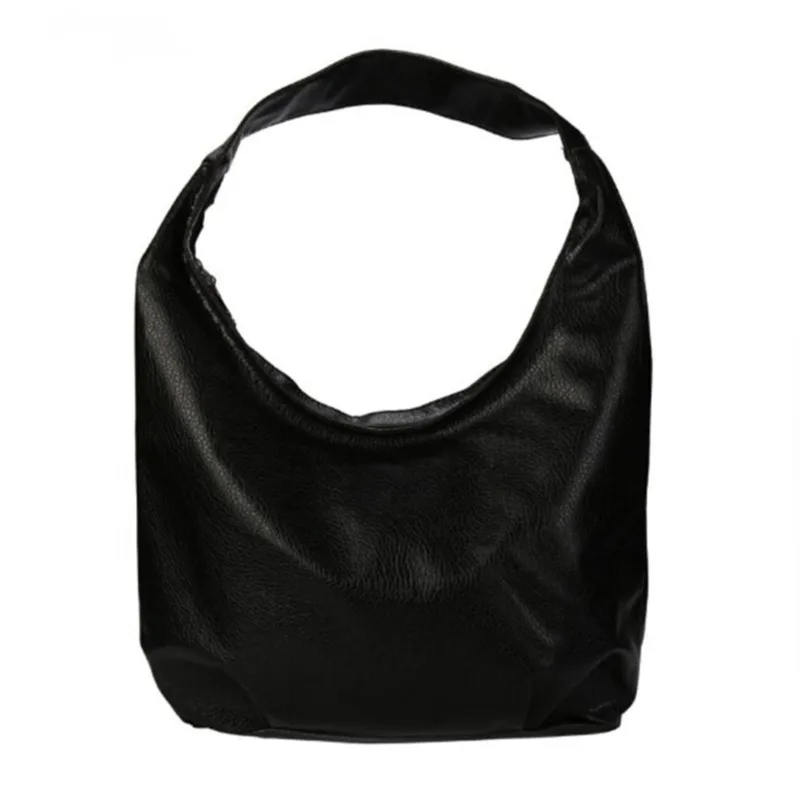 PU Leather Soft Handbag Large Capacity Women Messenger Bag Black Ladies Shoulder Bags For Women Solid Color Zipper Bags thumbnail 4