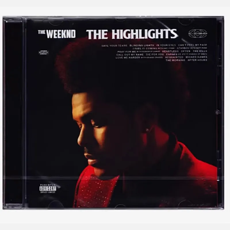 Classic The Weeknd Music CD The Highlights Album CD Cosplay Compact Disc Walkman Car Play Songs Soundtracks Box Party Music Gift