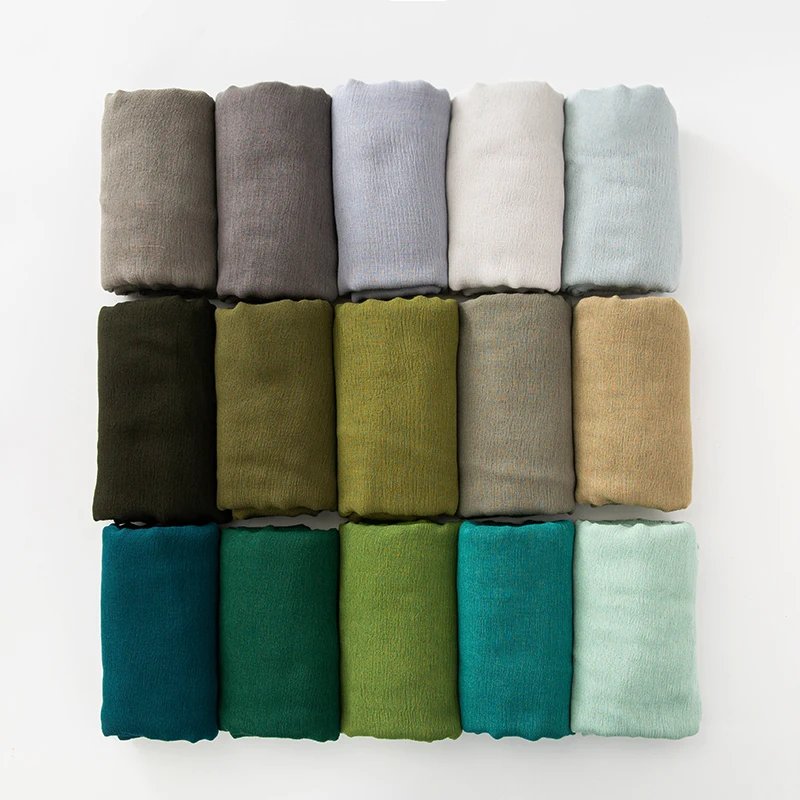 61 Colors Soft Cotton Viscose Scarf Rayon Material Muslim Hijab Mid Eastern Plain Solid Color Headscarf With Tassel thumbnail 3