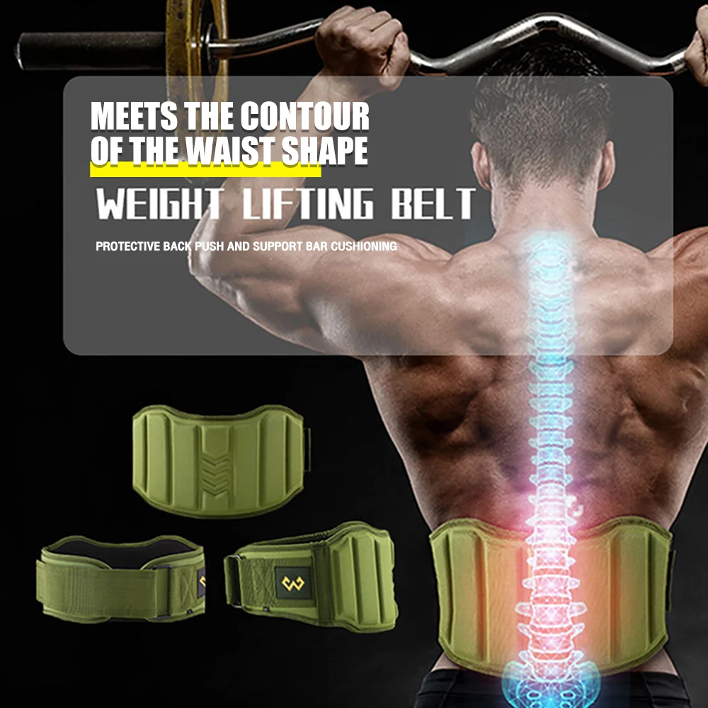 1PC Widened Waist Belt Barbell Protector Powerlifting Strength Training Gym Fitness Weightlifting Lightweight EVA Belts for Back thumbnail 4