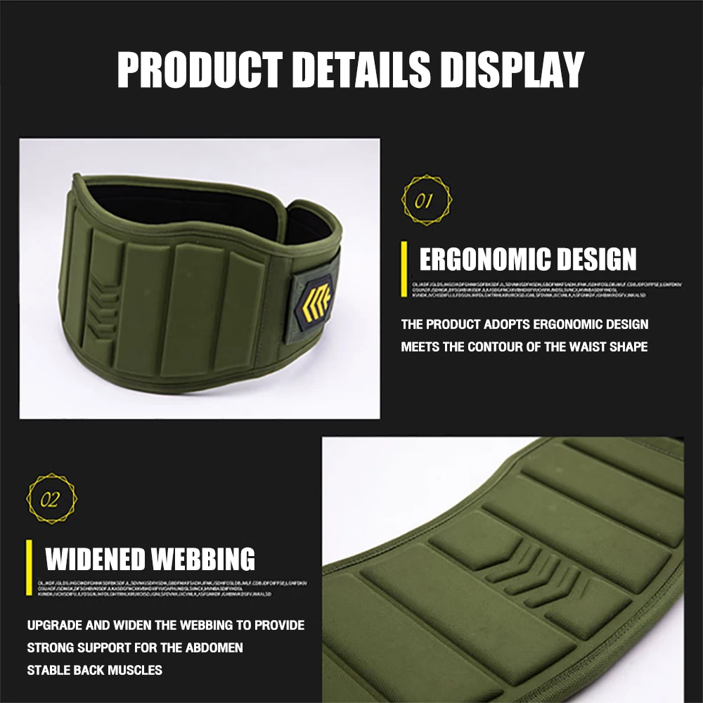 1PC Widened Waist Belt Barbell Protector Powerlifting Strength Training Gym Fitness Weightlifting Lightweight EVA Belts for Back thumbnail 6