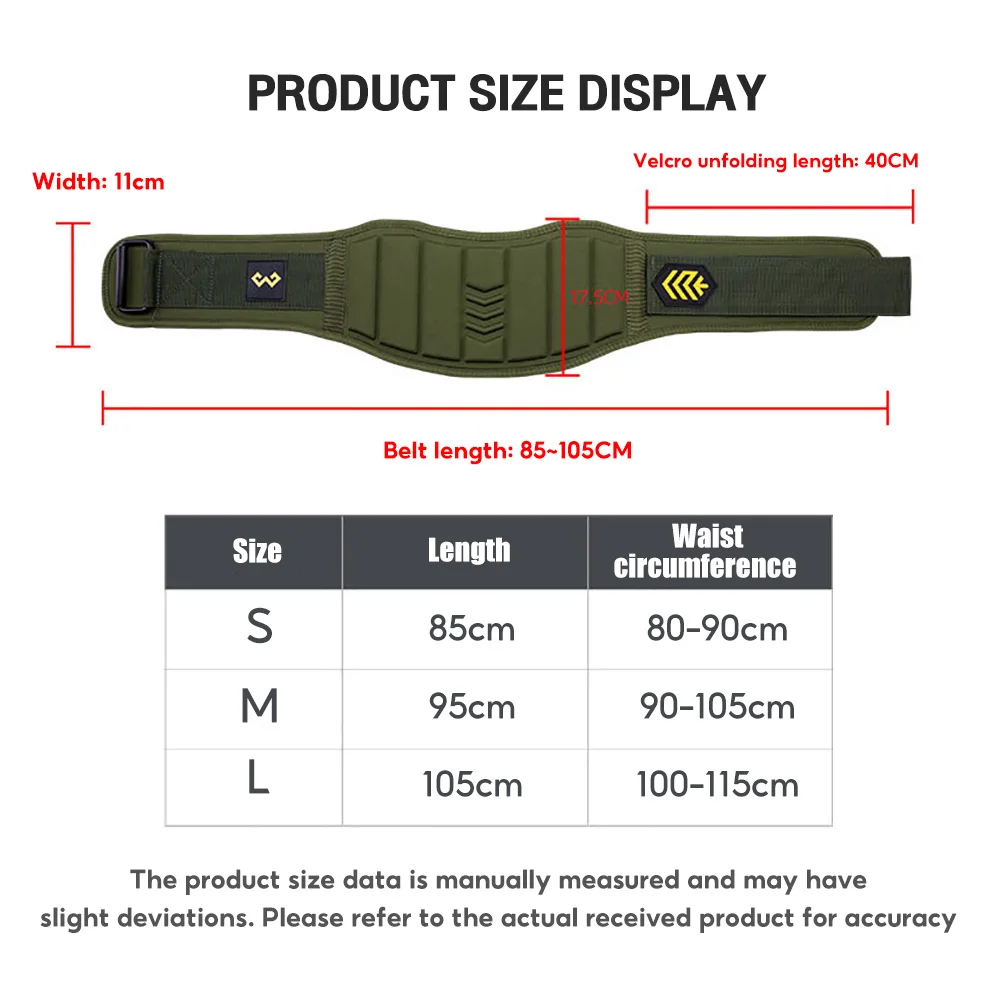 1PC Widened Waist Belt Barbell Protector Powerlifting Strength Training Gym Fitness Weightlifting Lightweight EVA Belts for Back thumbnail 2